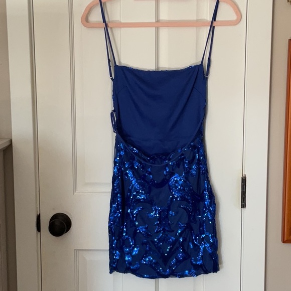 Blue Sequin Dress - Picture 2 of 2